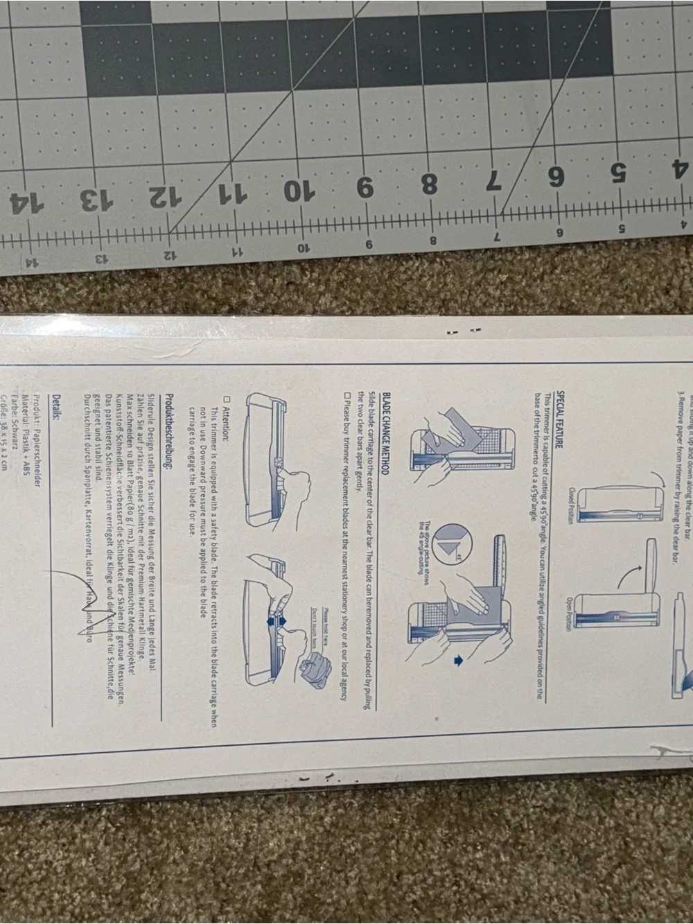Fiskars 12x18 Self-Healing‎ Cutting Mat + Paper Cutter Trimmer Craft Bundle NEW